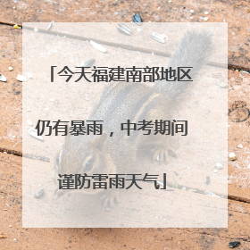 今天福建南部地区仍有暴雨，中考期间谨防雷雨天气